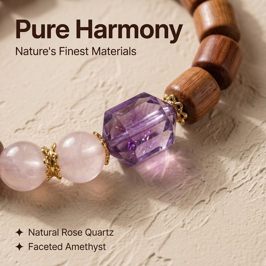 Rose Quartz Beaded Bracelet for Women, Natural Crystal Stone Wrist Jewelry with Polished Beads, Romantic Crystal Style for Daily Outfits, Meditation, Layering, and Gift Styling