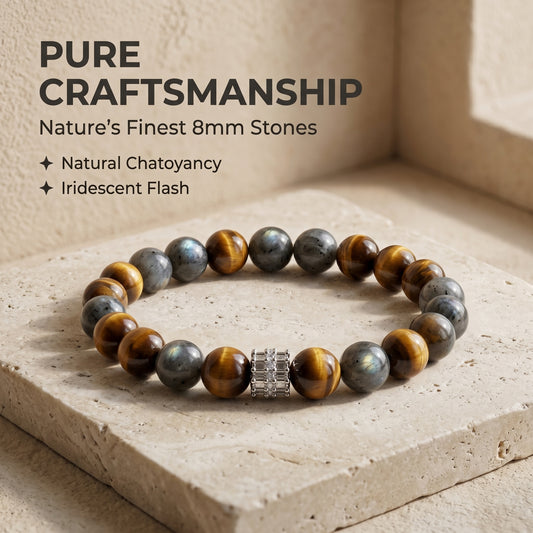 Black Flash Stone Beaded Bracelet for Women, Natural Stone Bead Wrist Jewelry with Polished Beads, Modern Grounded Style for Daily Outfits, Meditation, Layering, and Gift Styling