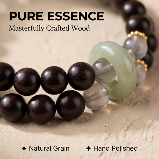 Red Sandalwood Beaded Bracelet for Men and Women, Natural Wood Bead Wrist Jewelry with Polished Beads, Earthy Minimalist Style for Daily Outfits, Meditation, Layering, and Gift Styling