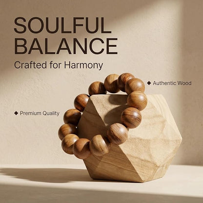 jamow Milky Scent Wood Round Bead Bracelet for Mindful Dressers, Warm Brown Wrist Jewelry with Round Bead Profile for Birthday Tables, Personal Altar Warmth, Layered Outfits, Meditation