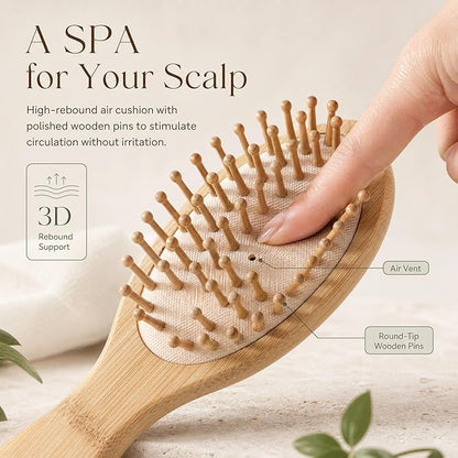 jamow Nanmu Wood Hair Comb – Lightweight Natural Wood with Soft Grain for Daily Grooming, Scalp Massage, Vanity Styling, Relaxation, and Thoughtful Gift