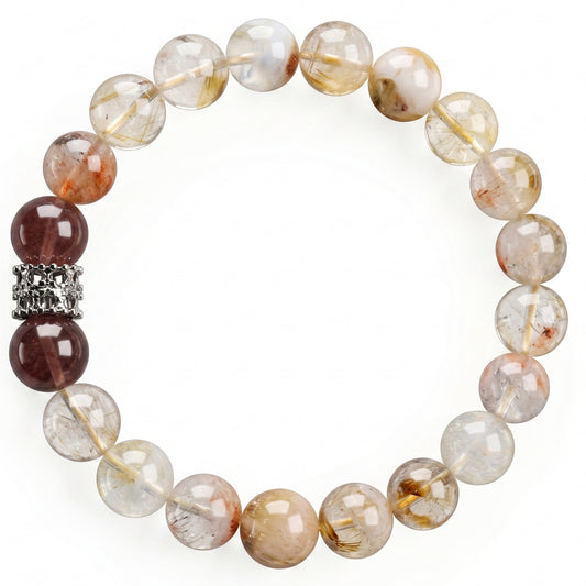Yellow Crystal Beaded Bracelet for Women, Natural Crystal Stone Wrist Jewelry with Polished Beads, Golden Polished Style for Daily Outfits, Meditation, Layering, and Gift Styling