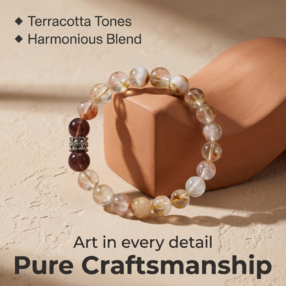 Yellow Crystal Beaded Bracelet for Women, Natural Crystal Stone Wrist Jewelry with Polished Beads, Golden Polished Style for Daily Outfits, Meditation, Layering, and Gift Styling
