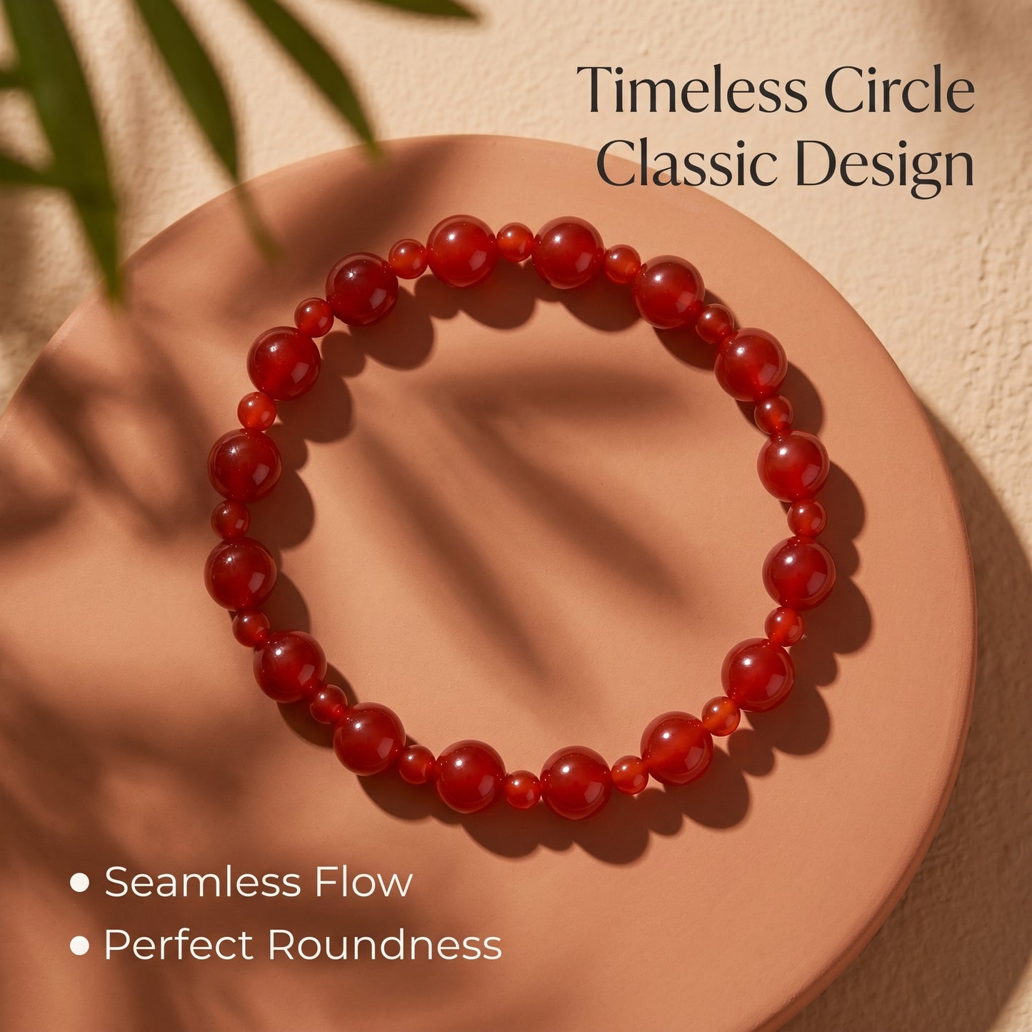 Red Agate Beaded Bracelet for Women, Natural Stone Bead Wrist Jewelry with Polished Beads, Warm Confident Style for Daily Outfits, Meditation, Layering, and Gift Styling