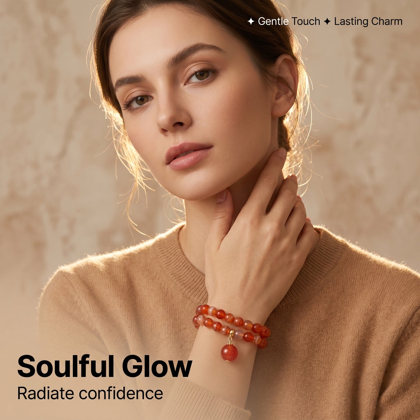 Icy Color Agate Double Wrap Bracelet for Women, Natural Stone Bead Wrist Jewelry with Polished Beads, Natural Polished Style for Daily Outfits, Meditation, Layering, and Gift Styling