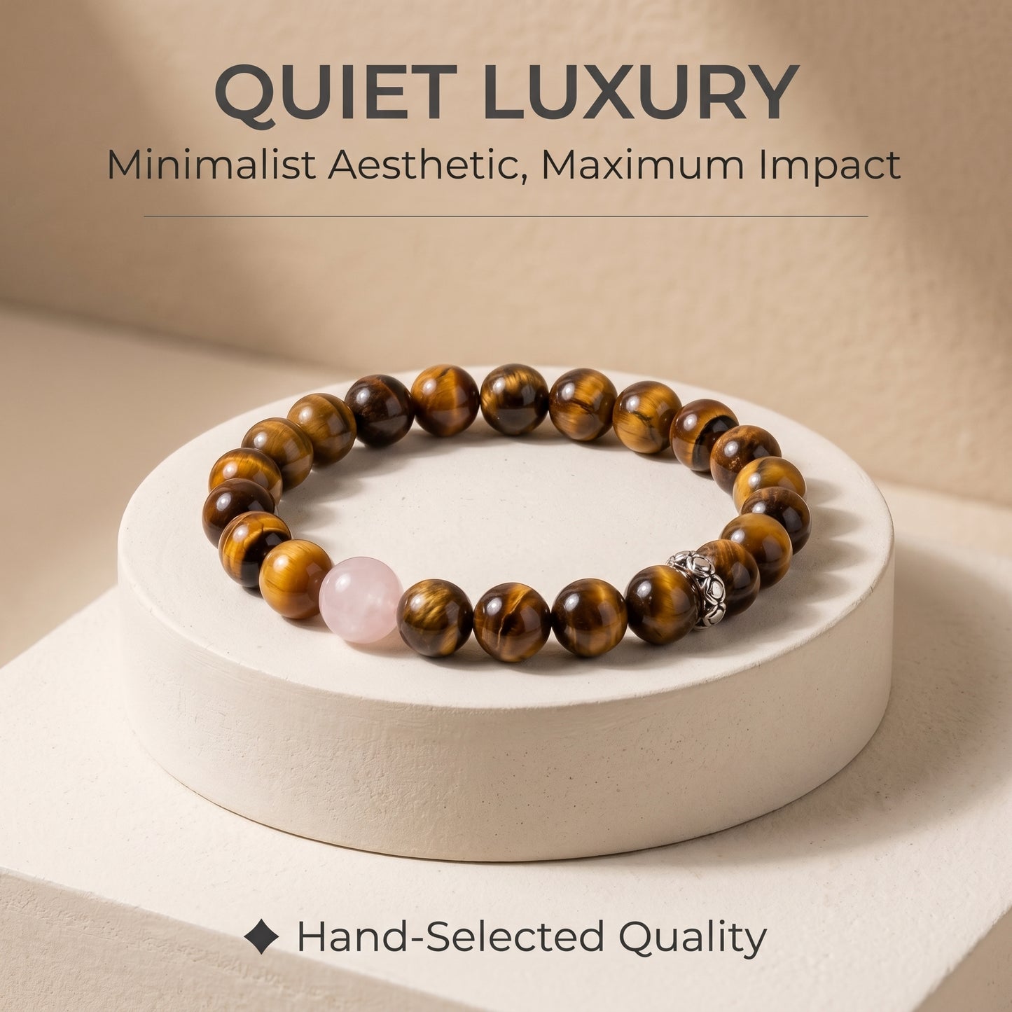 Yellow Tiger Eye Beaded Bracelet for Women, Natural Stone Bead Wrist Jewelry with Polished Beads, Golden Polished Style for Daily Outfits, Meditation, Layering, and Gift Styling