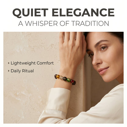 Golden Sandalwood Beaded Bracelet for Men and Women, Natural Wood Bead Wrist Jewelry with Polished Beads, Earthy Minimalist Style for Daily Outfits, Meditation, Layering, and Gift Styling