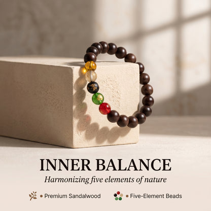 Golden Sandalwood Beaded Bracelet for Men and Women, Natural Wood Bead Wrist Jewelry with Polished Beads, Earthy Minimalist Style for Daily Outfits, Meditation, Layering, and Gift Styling