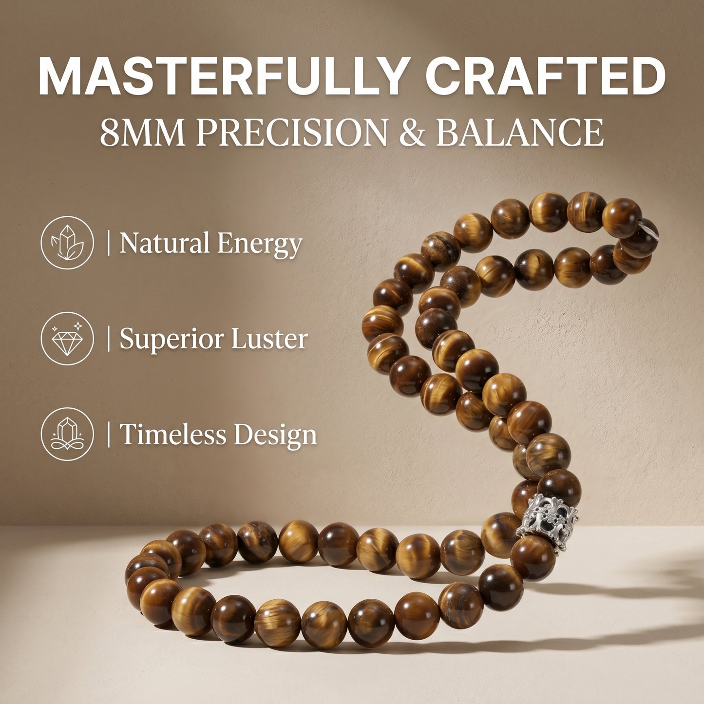 Yellow Tiger Eye Double Wrap Bracelet for Women, Natural Stone Bead Wrist Jewelry with Polished Beads, Golden Polished Style for Daily Outfits, Meditation, Layering, and Gift Styling