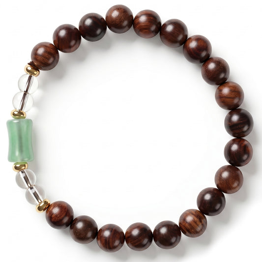 Black Rosewood Beaded Bracelet for Men and Women, Natural Wood Bead Wrist Jewelry with Polished Beads, Modern Grounded Style for Daily Outfits, Meditation, Layering, and Gift Styling
