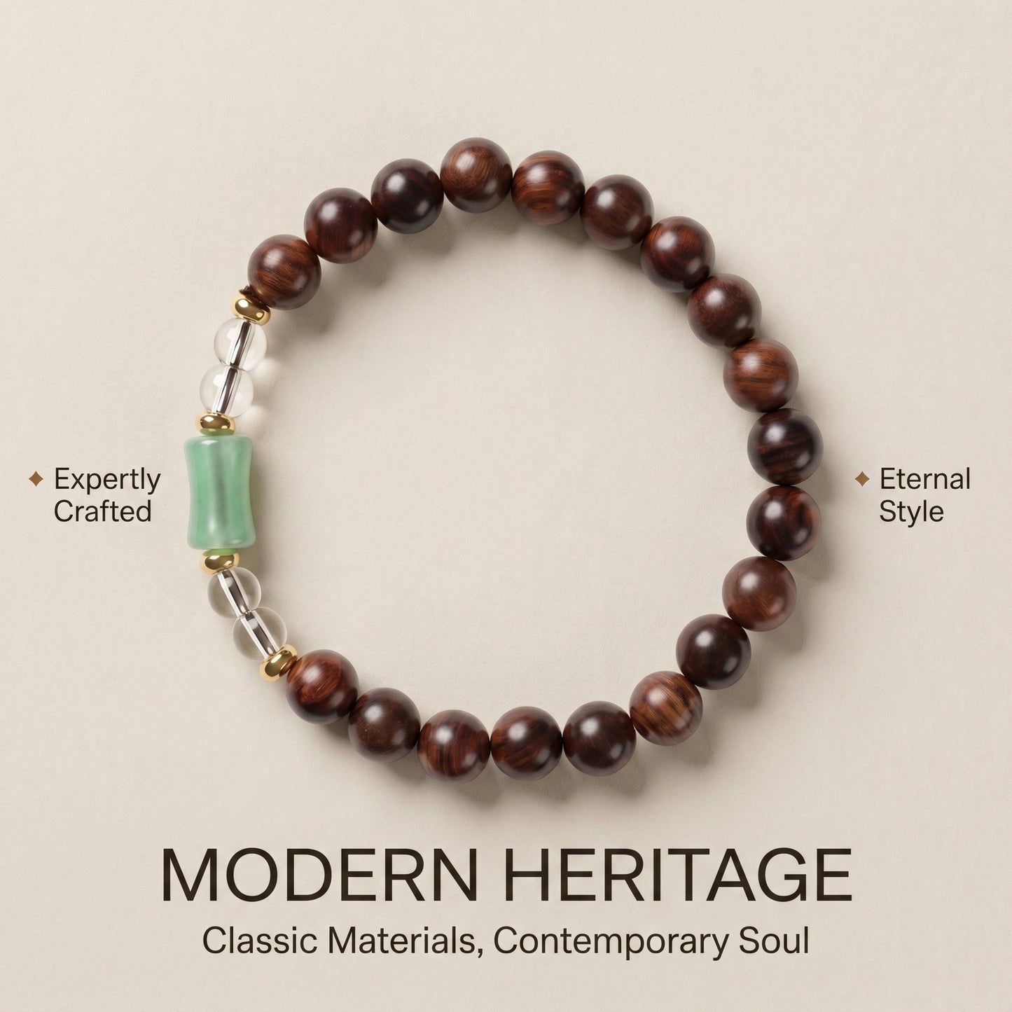 Black Rosewood Beaded Bracelet for Men and Women, Natural Wood Bead Wrist Jewelry with Polished Beads, Modern Grounded Style for Daily Outfits, Meditation, Layering, and Gift Styling