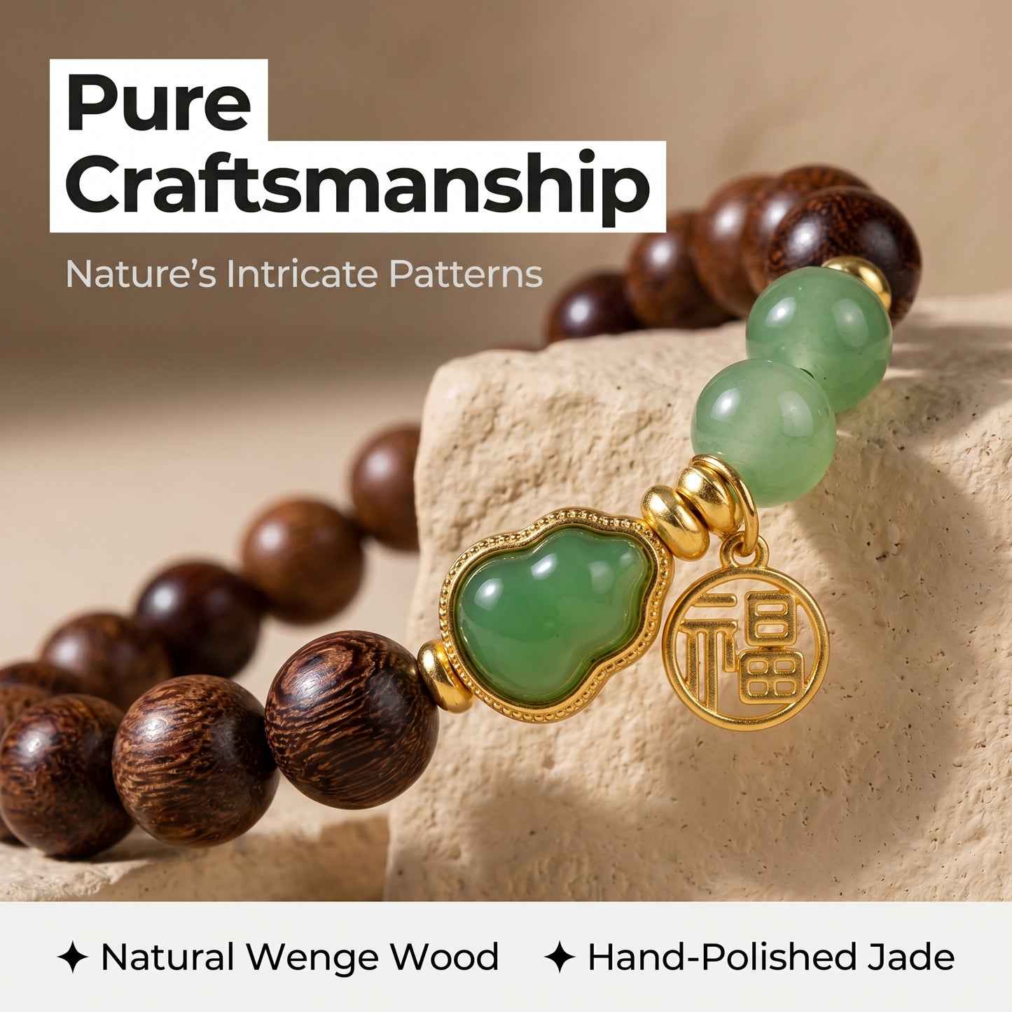 Wenge Wood Beaded Bracelet for Men and Women, Natural Wood Bead Wrist Jewelry with Polished Beads, Earthy Minimalist Style for Daily Outfits, Meditation, Layering, and Gift Styling