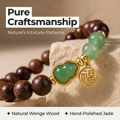 Wenge Wood Beaded Bracelet for Men and Women, Natural Wood Bead Wrist Jewelry with Polished Beads, Earthy Minimalist Style for Daily Outfits, Meditation, Layering, and Gift Styling
