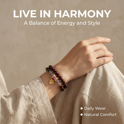 Blood Sandalwood Beaded Bracelet for Men and Women, Natural Wood Bead Wrist Jewelry with Polished Beads, Warm Confident Style for Daily Outfits, Meditation, Layering, and Gift Styling