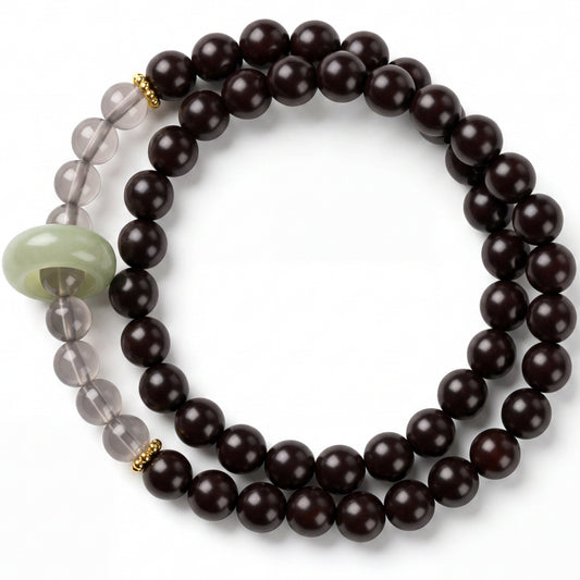Red Sandalwood Beaded Bracelet for Men and Women, Natural Wood Bead Wrist Jewelry with Polished Beads, Earthy Minimalist Style for Daily Outfits, Meditation, Layering, and Gift Styling