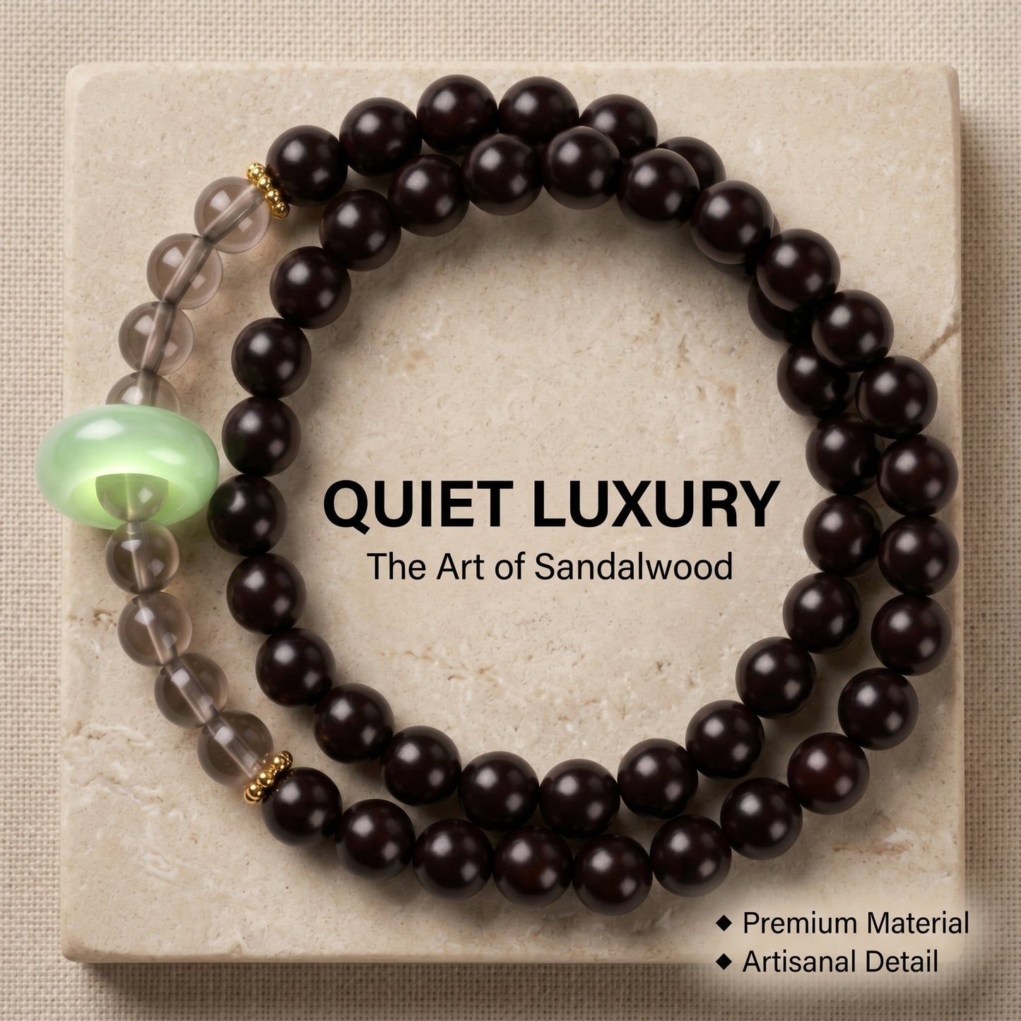 Red Sandalwood Beaded Bracelet for Men and Women, Natural Wood Bead Wrist Jewelry with Polished Beads, Earthy Minimalist Style for Daily Outfits, Meditation, Layering, and Gift Styling