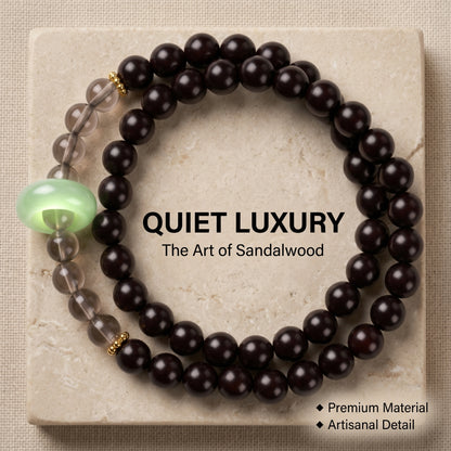 Red Sandalwood Beaded Bracelet for Men and Women, Natural Wood Bead Wrist Jewelry with Polished Beads, Earthy Minimalist Style for Daily Outfits, Meditation, Layering, and Gift Styling