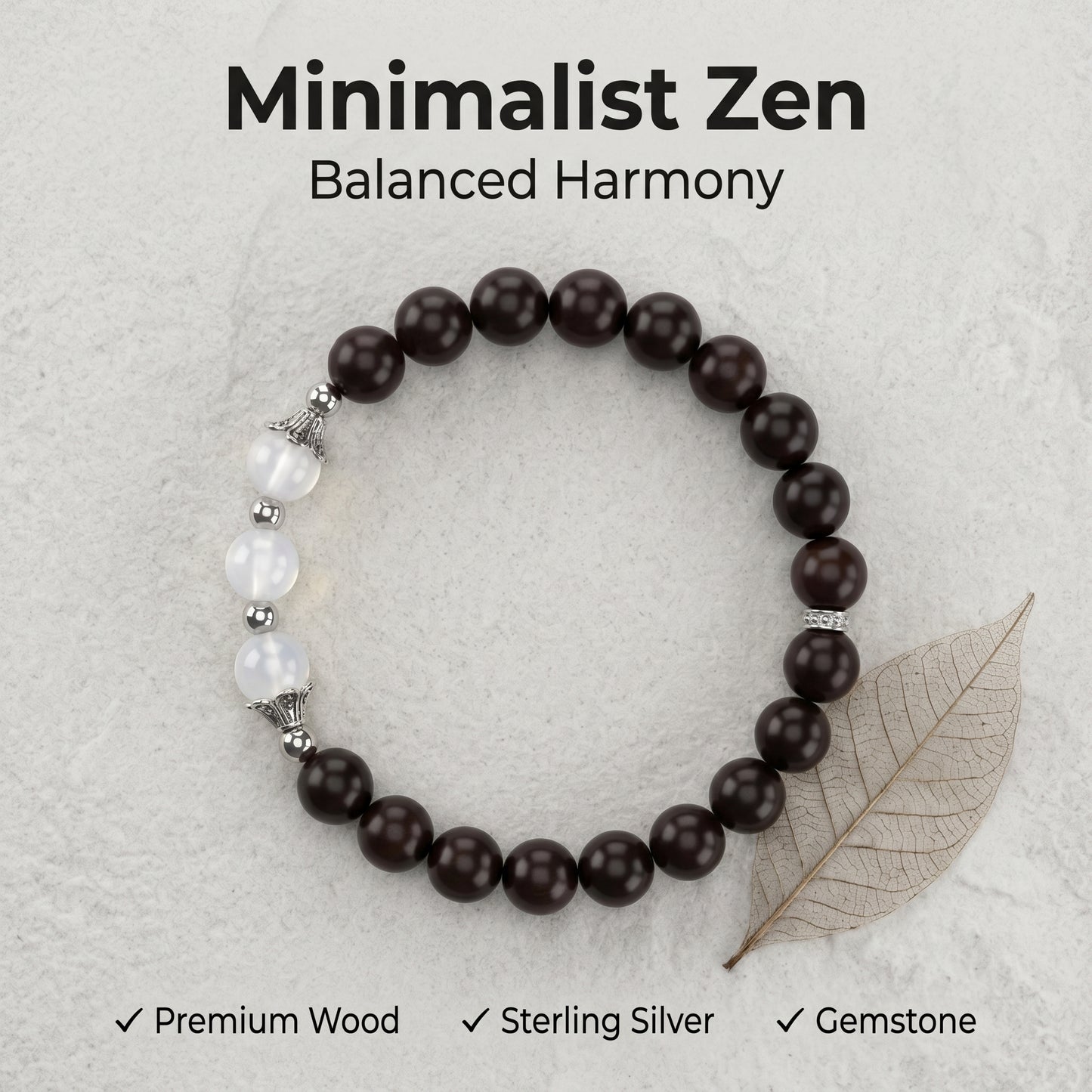 Green Sandalwood Beaded Bracelet for Men and Women, Natural Wood Bead Wrist Jewelry with Polished Beads, Nature Inspired Style for Daily Outfits, Meditation, Layering, and Gift Styling