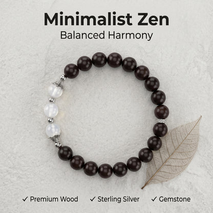 Green Sandalwood Beaded Bracelet for Men and Women, Natural Wood Bead Wrist Jewelry with Polished Beads, Nature Inspired Style for Daily Outfits, Meditation, Layering, and Gift Styling