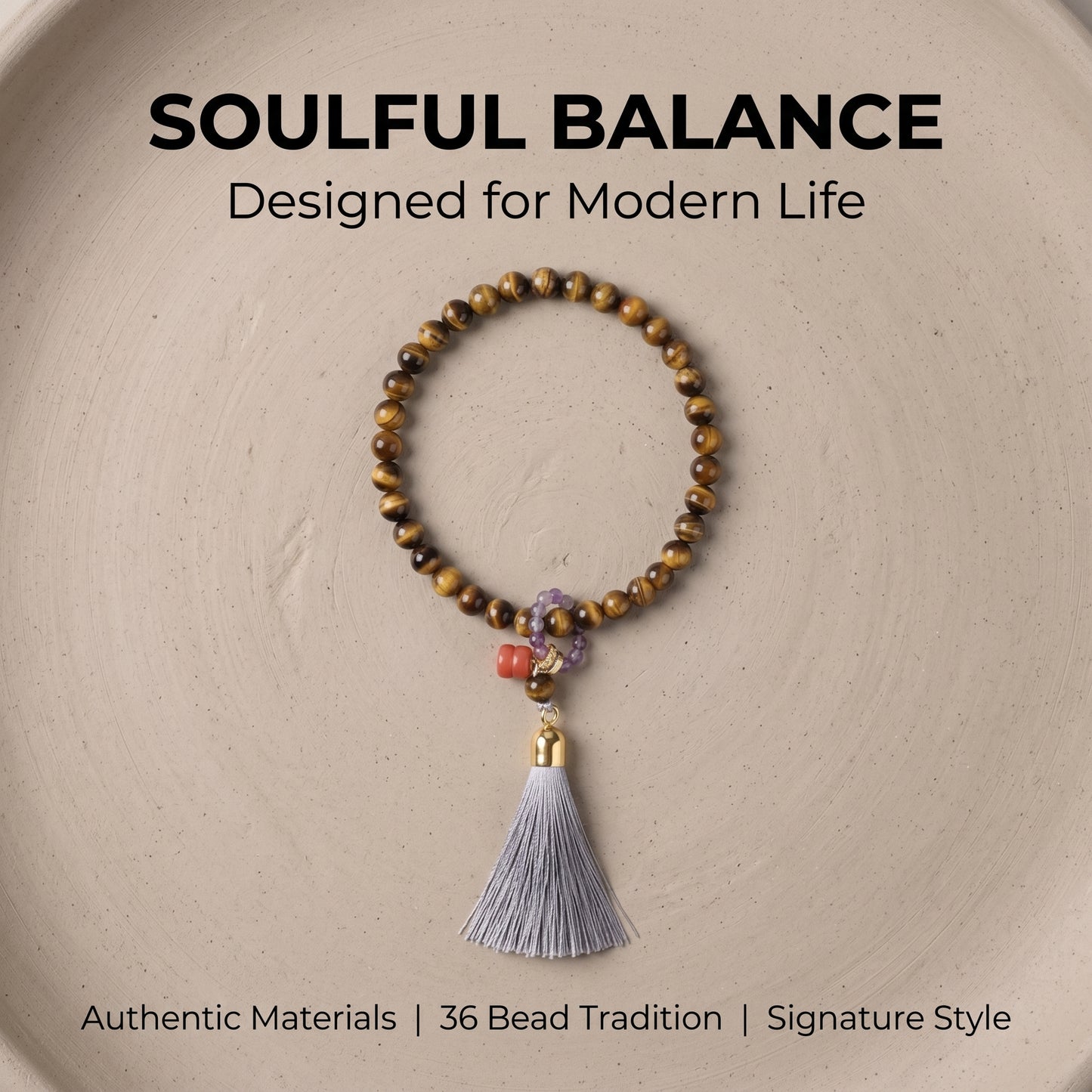 Yellow Tiger Eye Mala Style Bracelet for Women, Natural Stone Bead Wrist Jewelry with Polished Beads, Golden Polished Style for Daily Outfits, Meditation, Layering, and Gift Styling